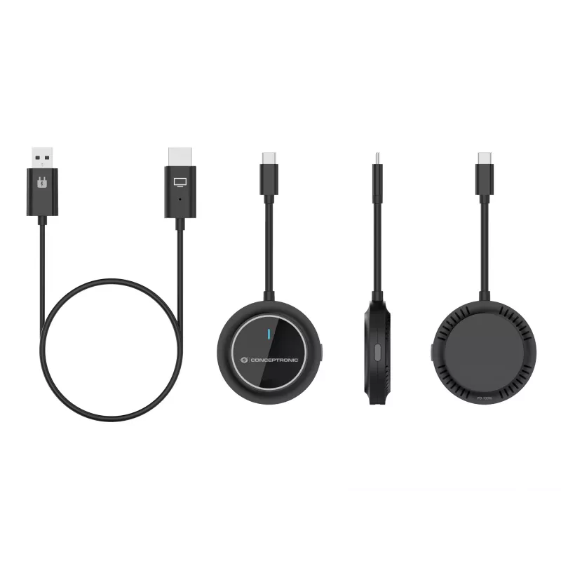 Conceptronic ATHERIC01B Kabelloses USB-C-auf-HDMI-Display-Kit 1080P