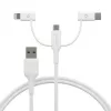 dbramante1928 re-charge - 3-in-1-Kabel – USB-A auf USB-A, C & Lightning - Weiß