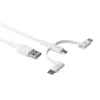 dbramante1928 re-charge - 3-in-1-Kabel – USB-A auf USB-A, C & Lightning - Weiß