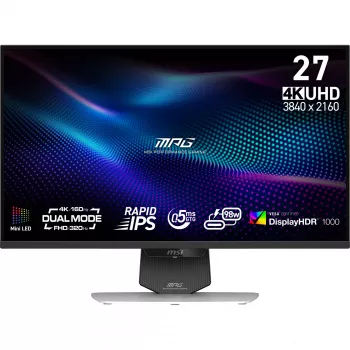 MSI MPG 274URDFWDE E16M Computermonitor 68,6 cm (27 Zoll) 3840 x 2160 Pixel 4K Ultra HD LED Schwarz, Weiß