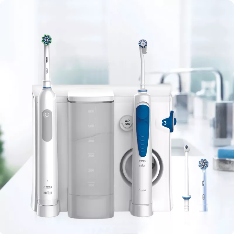 Oral-B Idropulsore Health Center Erwachsene rotierend-oszillierende Zahnbürste Blau, Weiß