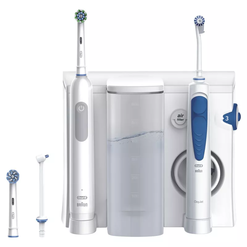 Oral-B Idropulsore Health Center Erwachsene rotierend-oszillierende Zahnbürste Blau, Weiß