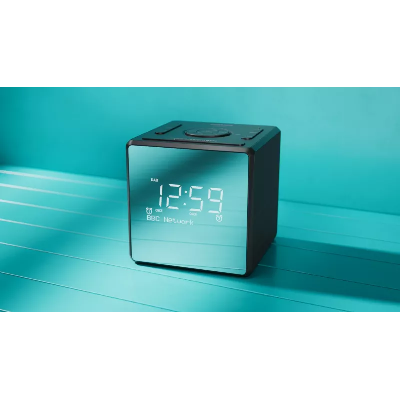 Digitaler Wecker Philips TAR4600/10 Schwarz LCD AC/Batterie