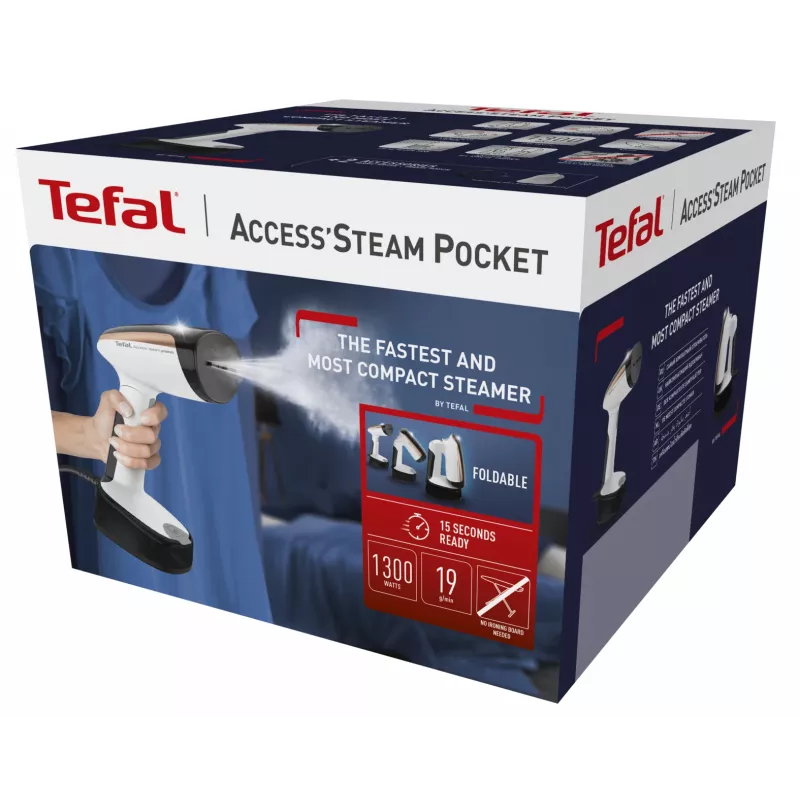 Tefal DT3030 Hand-Dampfglätter 0,12 l 1300 W Schwarz, Roségold, Weiß