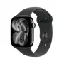 Apple Watch GPS + Cellular 46mm Jet Schwarz Aluminiumgehäuse Schwarzes Sportarmband S/M