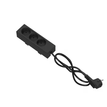 Verlängerungskabel SMS Smart Media Solutions 16-110-1 3m 3 AC-Steckdosen Innenbereich Schwarz
