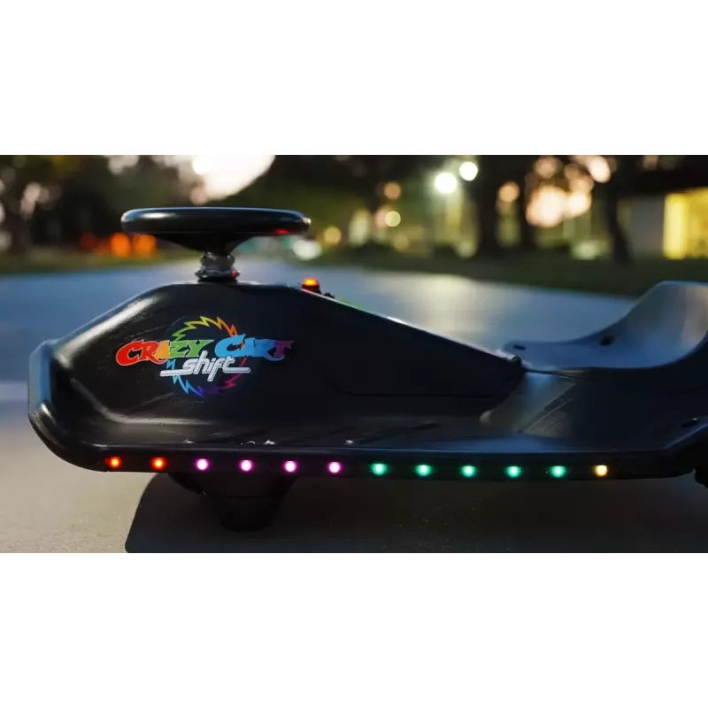 Elektro-Driftkart Razor CRAZY CART Shift Lightshow — wiederaufladbare Lithium-Batterie, LED-Lichtshow, 13 km/h, 40 min