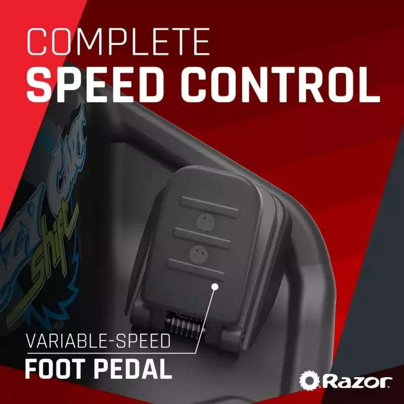 Elektro-Driftkart Razor CRAZY CART Shift Lightshow — wiederaufladbare Lithium-Batterie, LED-Lichtshow, 13 km/h, 40 min
