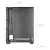 PC-Gehäuse TACENS MARS MC-PULSAR LCD ATX Midi Tower, gehärtetes Glas, Front-LCD, USB-C, unterstützt GPU 33,2 cm