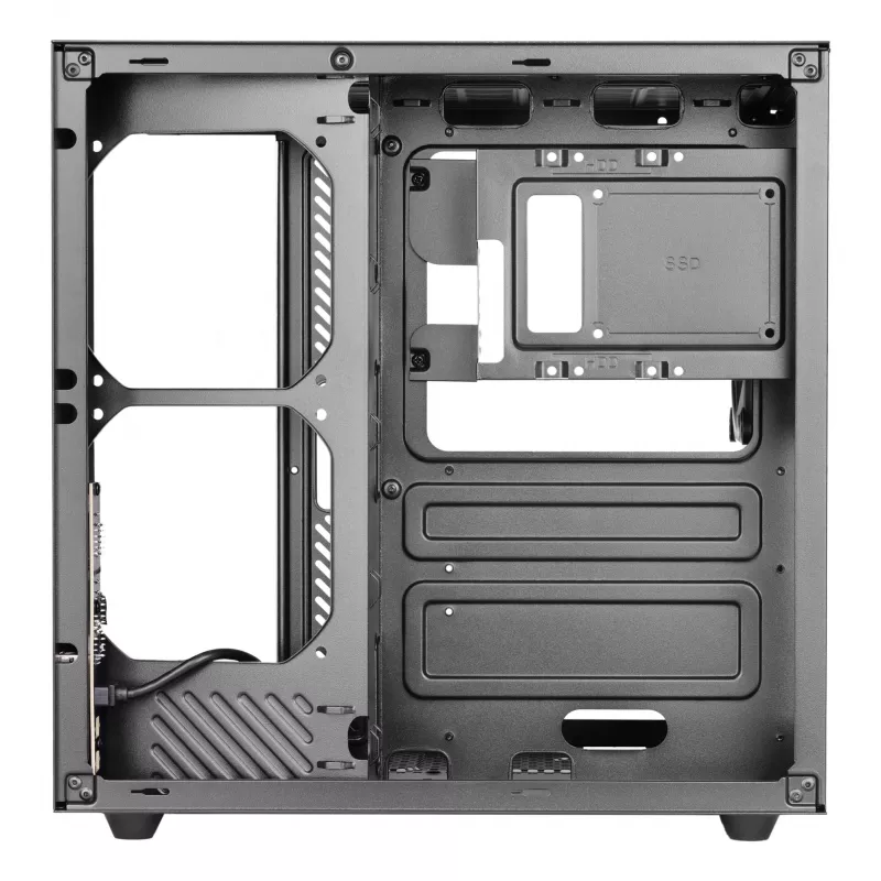 PC-Gehäuse TACENS Mars Gaming MCV-ONE Midi Tower – Schwarz, ATX/Micro-ATX/Mini-ITX, gehärtetes Glas, unterstützt 120-mm-Lüfter