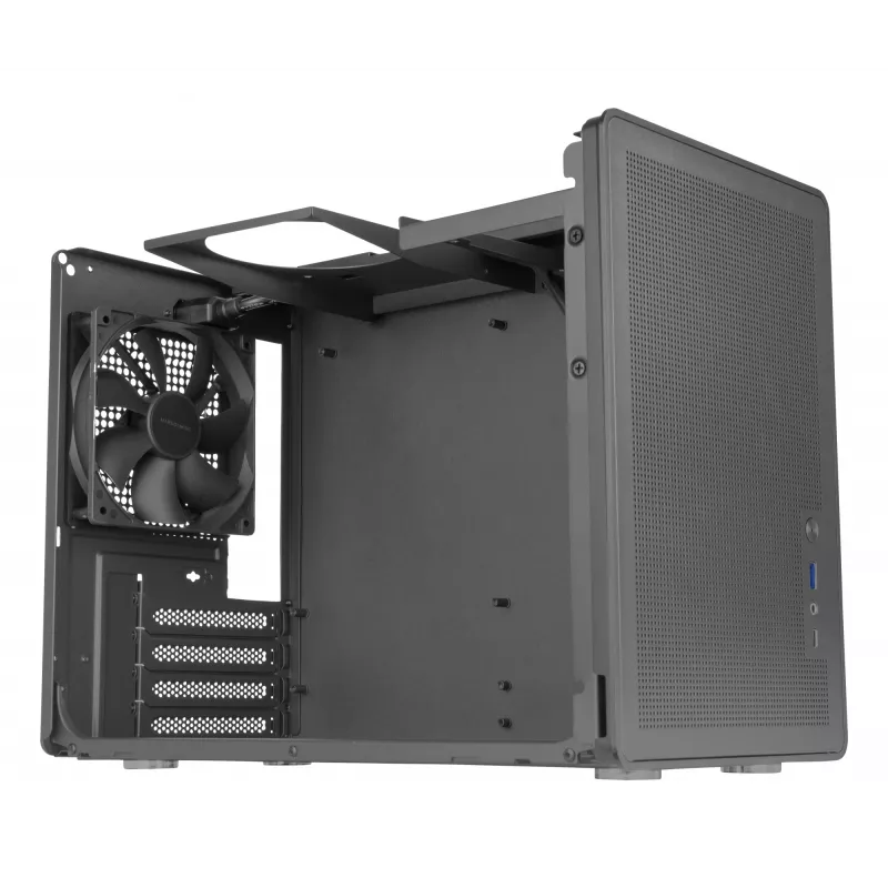 PC Mini Tower Gehäuse TACENS Mars Gaming MC-XPRO — Mini-ITX/Micro-ATX, SFX-Netzteilunterstützung, Mesh, Schwarz, 120-mm-Lüfter