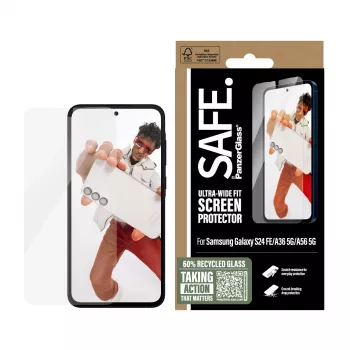 PanzerGlass SAFE. by ® Displayschutz Samsung Galaxy S24 FE | A36 5G | A56 5G | Ultra-Wide Fit
