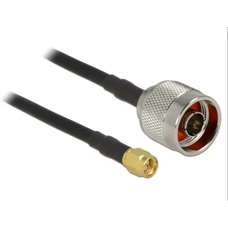 Koaxialkabel DeLOCK 89465 RG-58 5 m N-Stecker SMA-Stecker Schwarz