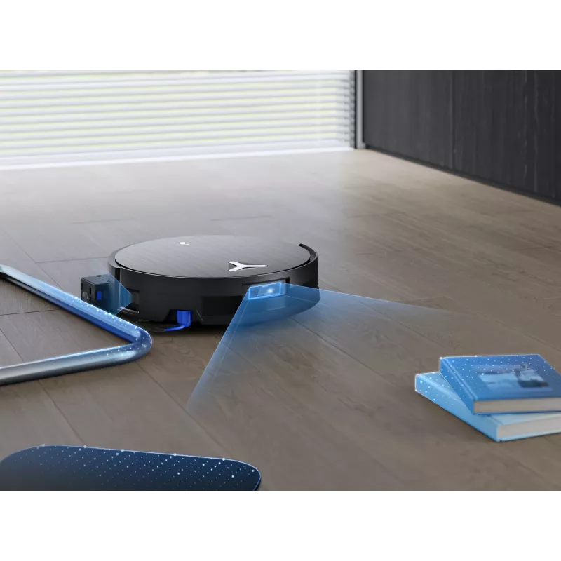Staubsaugerroboter Ecovacs Deebot X11 Pro Omni — schwarz, Li‑Ion 6400 mAh, 206 min Laufzeit, 0,22 L Staubbehälter, Basisstation 2,5 L