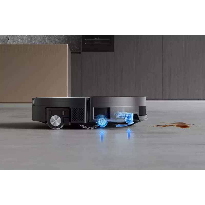 Staubsaugerroboter Ecovacs Deebot X11 Pro Omni — schwarz, Li‑Ion 6400 mAh, 206 min Laufzeit, 0,22 L Staubbehälter, Basisstation 2,5 L