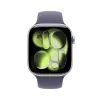 Apple Watch Series 11 GPS + Cellular 46mm Silber Aluminiumgehäuse mit Purple Fog Sportarmband – S/M