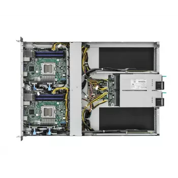 Server-Barebone ASRock 1U2N2G-AM5/2T — LGA 1718, DDR5 bis zu 48 GB, 10Gb Ethernet, Aspeed AST2600, 1600W PSU