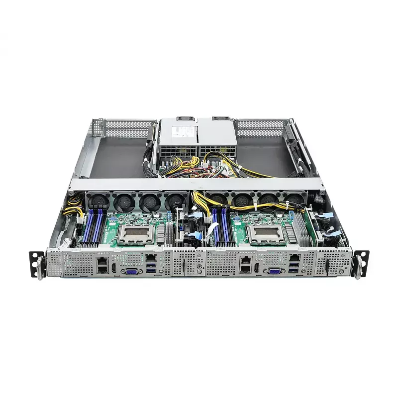 Server-Barebone ASRock 1U2N2G-AM5/2T — LGA 1718, DDR5 bis zu 48 GB, 10Gb Ethernet, Aspeed AST2600, 1600W PSU