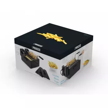 Fritteuse Princess 183028 Double Schwarz Fryer 6 L 3600 W
