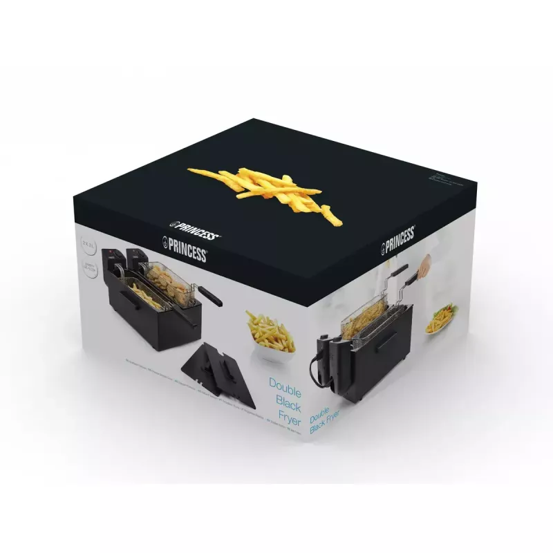 Fritteuse Princess 183028 Double Schwarz Fryer 6 L 3600 W