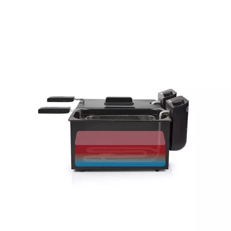Fritteuse Princess 183028 Double Schwarz Fryer 6 L 3600 W