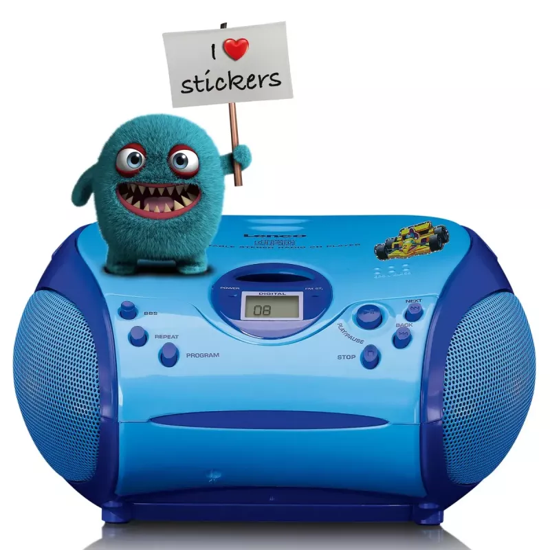 Tragbares Radio Lenco SCD-24BU Kids FM 4W 60dB