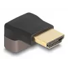 DeLOCK HDMI Adapter Stecker auf Buchse 90° nach oben abgewinkelt 8K 60 Hz grau Metall