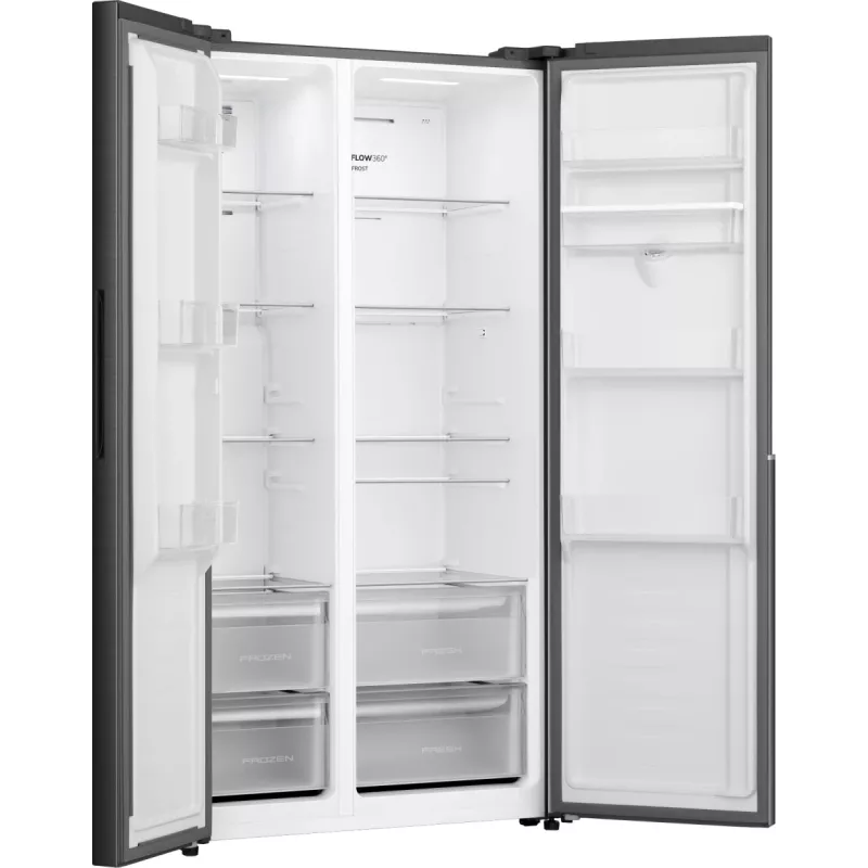 Gorenje Side-by-Side-Kühlschrank NRS917E41BXWD, freistehend, American Door, Schwarz, 2 Türen, Touch, LED
