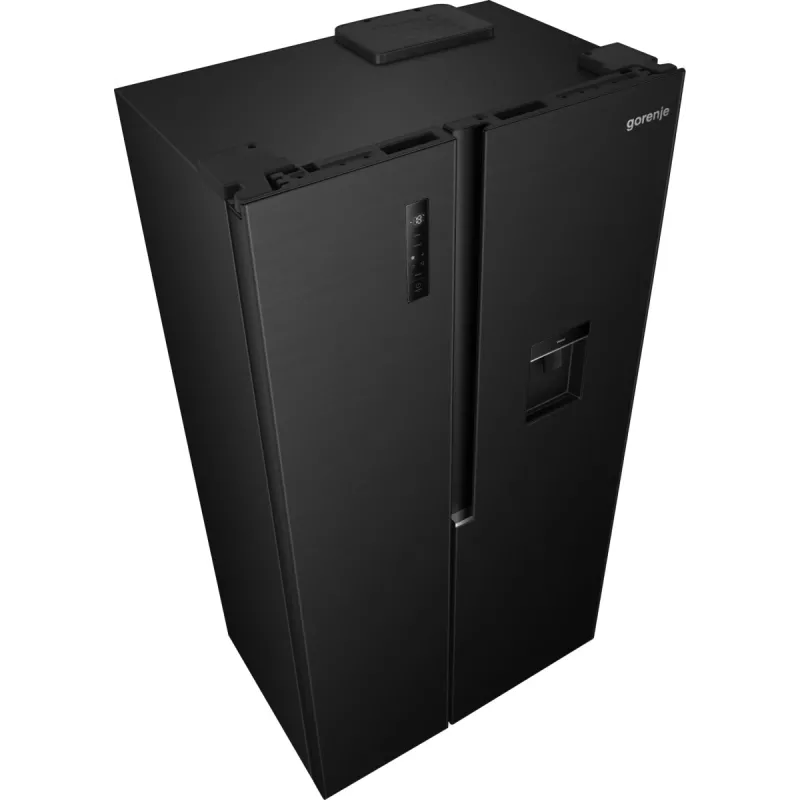 Gorenje Side-by-Side-Kühlschrank NRS917E41BXWD, freistehend, American Door, Schwarz, 2 Türen, Touch, LED