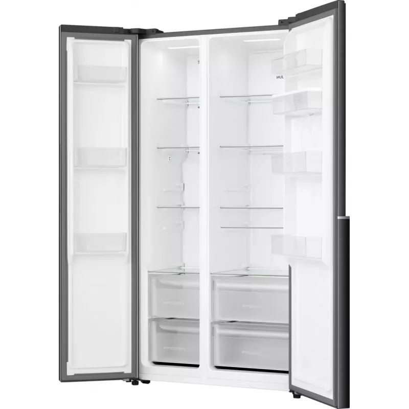 Gorenje Side-by-Side-Kühlschrank NRS917E41BXWD, freistehend, American Door, Schwarz, 2 Türen, Touch, LED