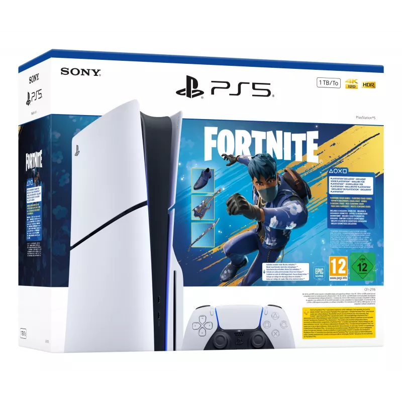 Sony PlayStation 5 - Fortnite Flowering Chaos Bundle 1 TB Wi-Fi Schwarz, Weiß