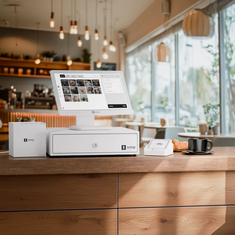 Kassenschublade SumUp Cash Drawer — Kunststoff- und Stahlgehäuse, weiß, 330×340×100 mm, 5 kg