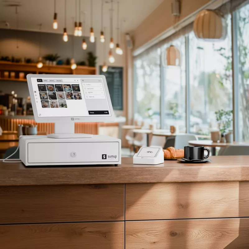 Kassenschublade SumUp Cash Drawer — Kunststoff- und Stahlgehäuse, weiß, 330×340×100 mm, 5 kg