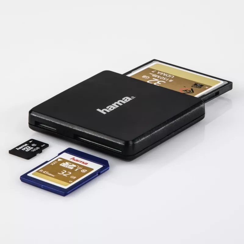 Hama USB 3.0 Multi-Kartenleser, SD/microSD/CF, schwarz
