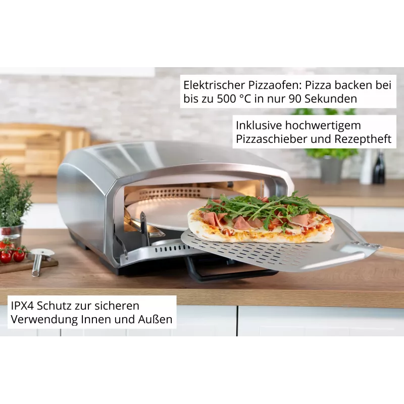 Unold Pizzaofen Enzo 68916 Pizzabäcker/-ofen 1 Pizza(s) 2100 W Edelstahl