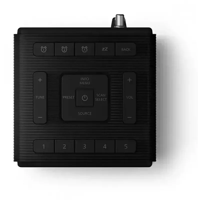 Digitaler Wecker Philips TAR5100/10 Schwarz 12/24h LCD Bluetooth