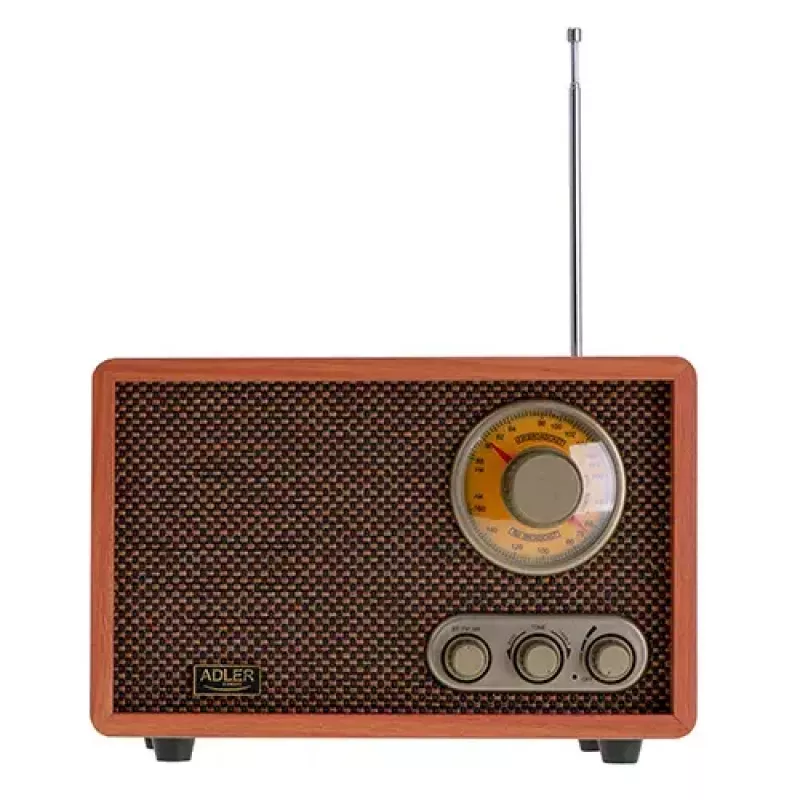 Tragbares Radio Adler AD 1171 – AM/FM, 10 W RMS, Bluetooth, externe Antenne, bronze, 290×200×172 mm