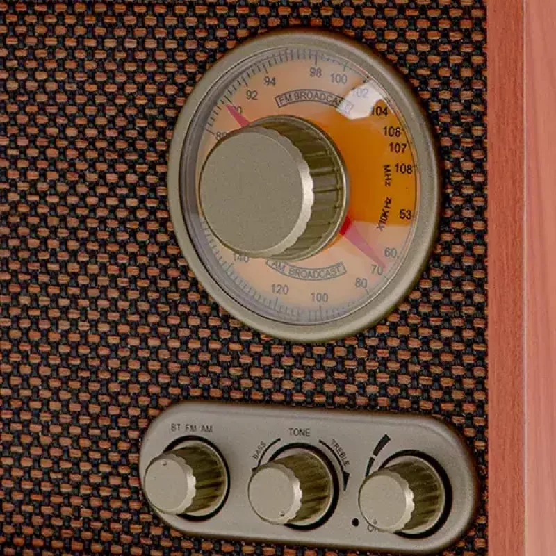 Tragbares Radio Adler AD 1171 – AM/FM, 10 W RMS, Bluetooth, externe Antenne, bronze, 290×200×172 mm