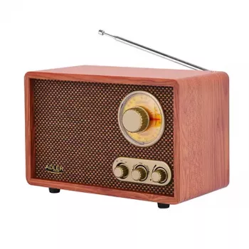 Tragbares Radio Adler AD 1171 – AM/FM, 10 W RMS, Bluetooth, externe Antenne, bronze, 290×200×172 mm