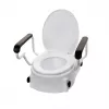 Toilettensitzerhöhung mit Armstützen ActionMed NT200AM — weiß, Breite 560 mm, maximales Benutzergewicht 136 kg, verriegelbar, unterstützte Höhenverstellung