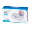 Aufblasbares Waschbecken ActionMed PM100AM — rechteckiges Hygiene- und Rehabilitationsbecken mit Pumpe, weiß