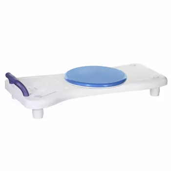 Badesitz ActionMed LW400AM 2-in-1 mit schwenkbarer Transferscheibe, weiß, feuchtigkeitsbeständig, ergonomischer Sitz, Aufhängeloch