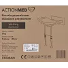 Wandmontierbarer klappbarer Duschstuhl ActionMed KP600AM — weiß, ergonomischer Sitz, verstellbare rutschfeste Füße, 3 kg