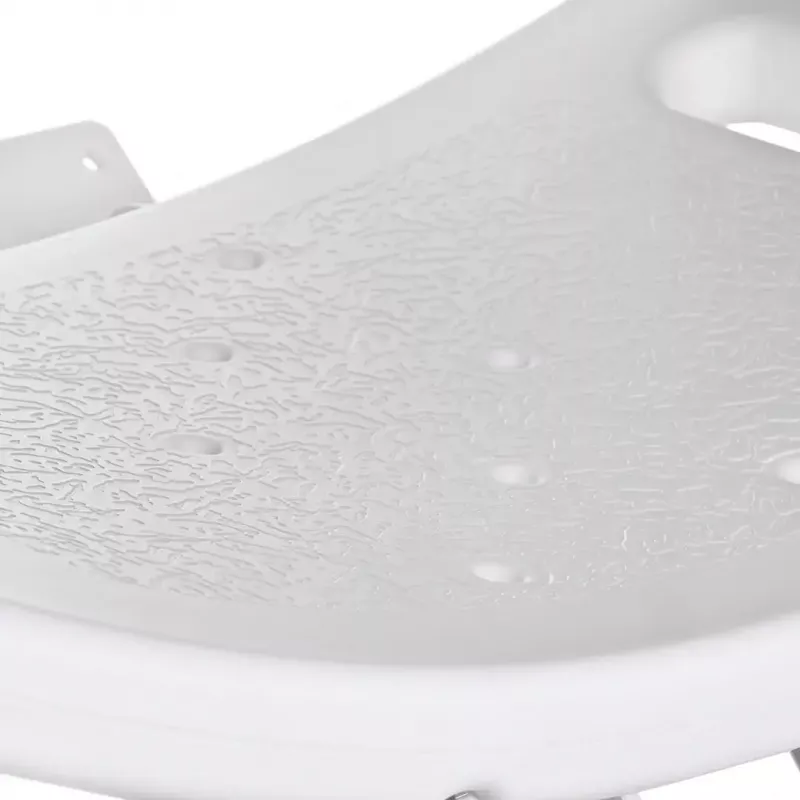 Wandmontierbarer klappbarer Duschstuhl ActionMed KP600AM — weiß, ergonomischer Sitz, verstellbare rutschfeste Füße, 3 kg