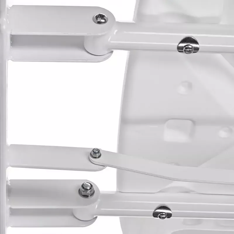 Wandmontierbarer klappbarer Duschstuhl ActionMed KP600AM — weiß, ergonomischer Sitz, verstellbare rutschfeste Füße, 3 kg