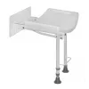 Wandmontierbarer klappbarer Duschstuhl ActionMed KP600AM — weiß, ergonomischer Sitz, verstellbare rutschfeste Füße, 3 kg