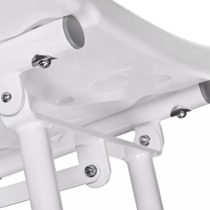 Wandmontierbarer klappbarer Duschstuhl ActionMed KP600AM — weiß, ergonomischer Sitz, verstellbare rutschfeste Füße, 3 kg