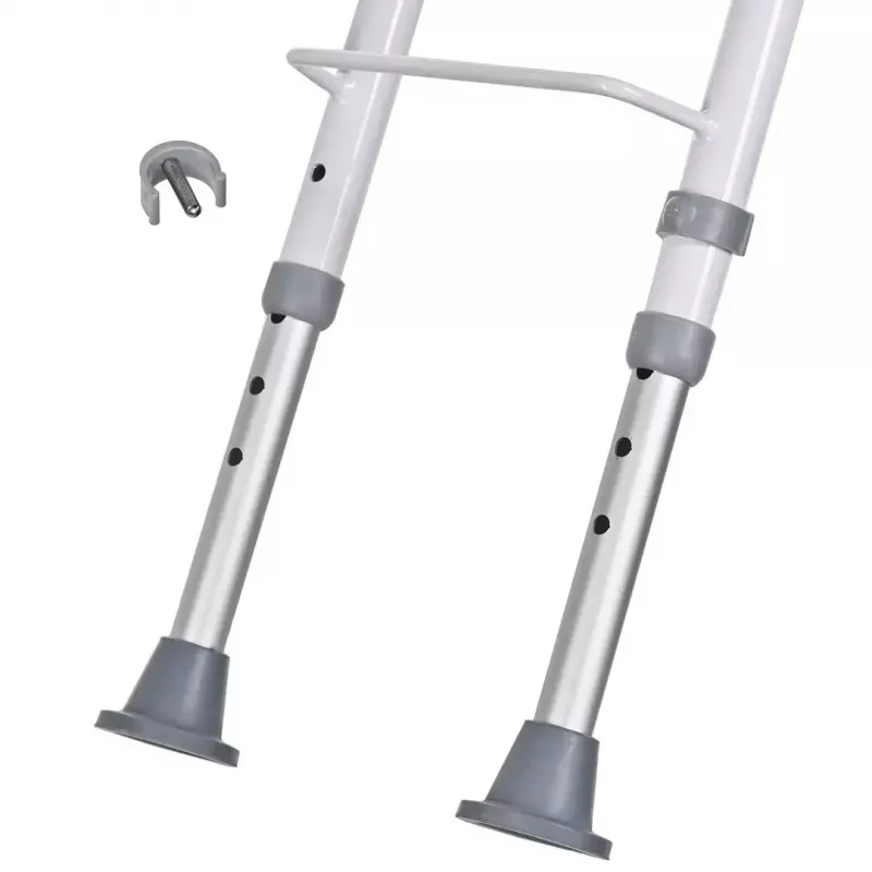 Wandmontierbarer klappbarer Duschstuhl ActionMed KP600AM — weiß, ergonomischer Sitz, verstellbare rutschfeste Füße, 3 kg