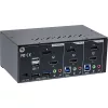 InLine KVM Desktop Switch, 2-Port, Dual-Monitor, DP+HDMI, 4K, USB 3.0, Audio