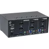 InLine KVM Desktop Switch, 2-Port, Dual-Monitor DP 1.2, 4K, USB 3.0, Audio